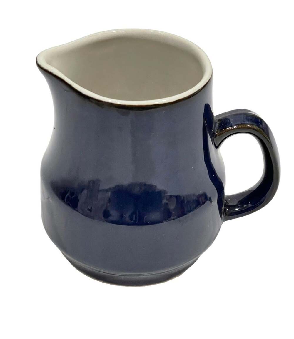 Vintage Japan Stoneware Blue Creamer